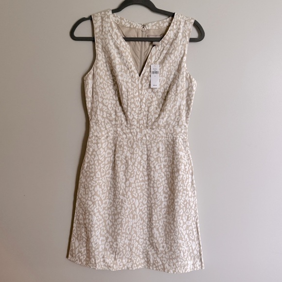 Banana Republic Sleeveless Animal Print Linen Blend Dress Size 2 NWT - Picture 1 of 4